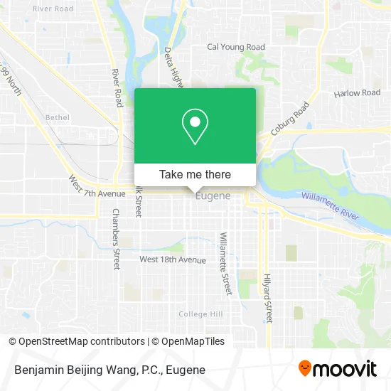 Mapa de Benjamin Beijing Wang, P.C.