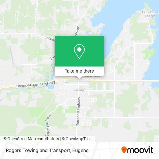 Rogers Towing and Transport map