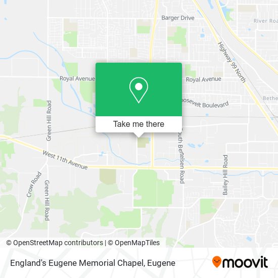 Mapa de England's Eugene Memorial Chapel