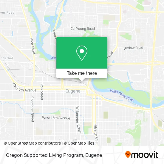 Oregon Supported Living Program map