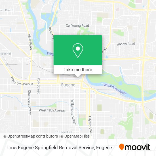 Tim's Eugene Springfield Removal Service map