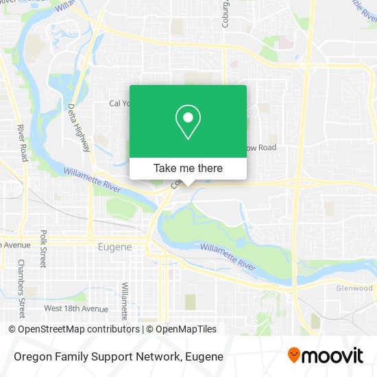 Oregon Family Support Network map