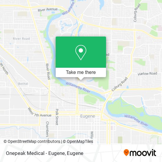 Mapa de Onepeak Medical - Eugene