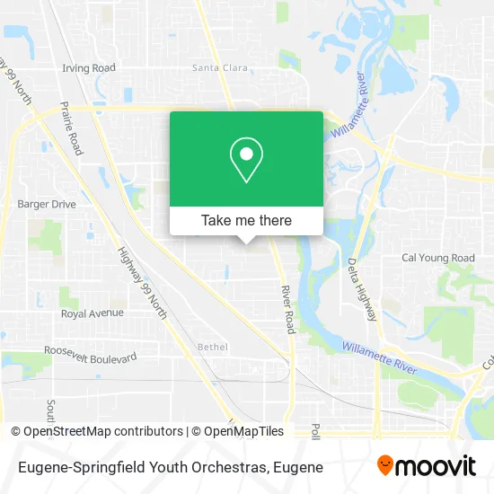 Eugene-Springfield Youth Orchestras map