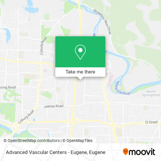 Advanced Vascular Centers - Eugene map