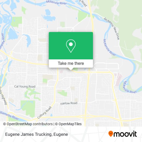 Eugene James Trucking map