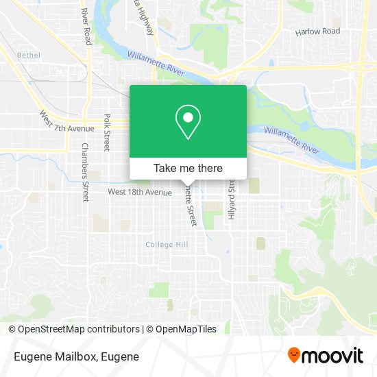 Eugene Mailbox map