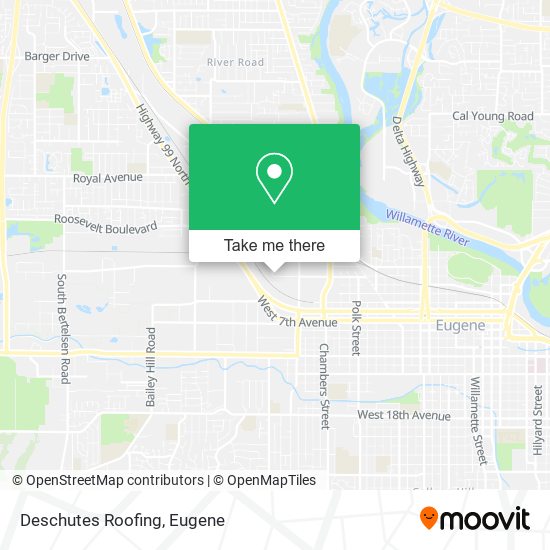 Deschutes Roofing map