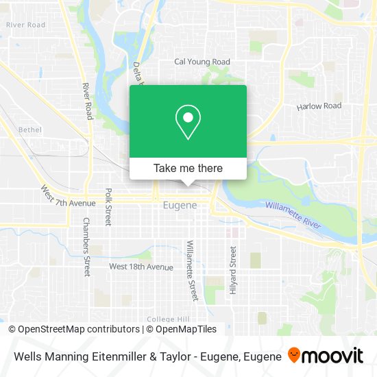 Wells Manning Eitenmiller & Taylor - Eugene map