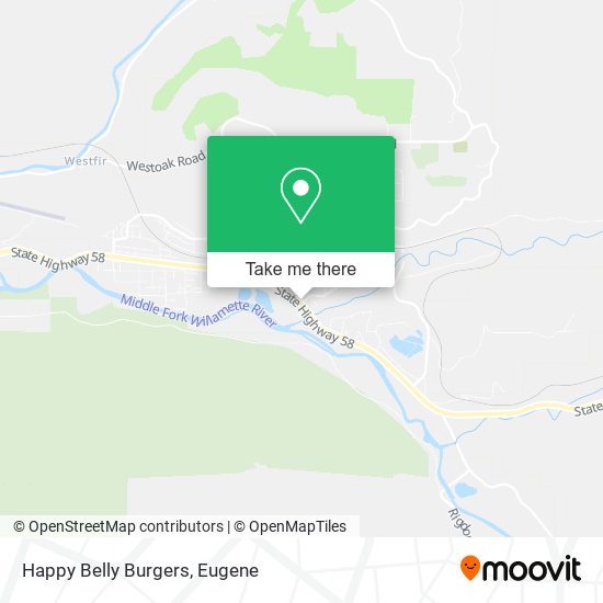 Mapa de Happy Belly Burgers
