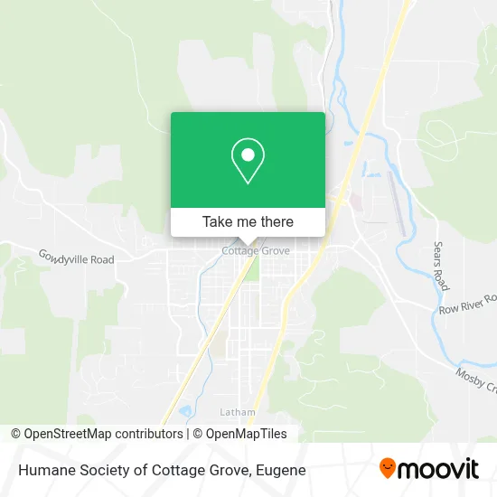 Humane Society of Cottage Grove map