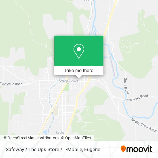 Safeway / The Ups Store / T-Mobile map