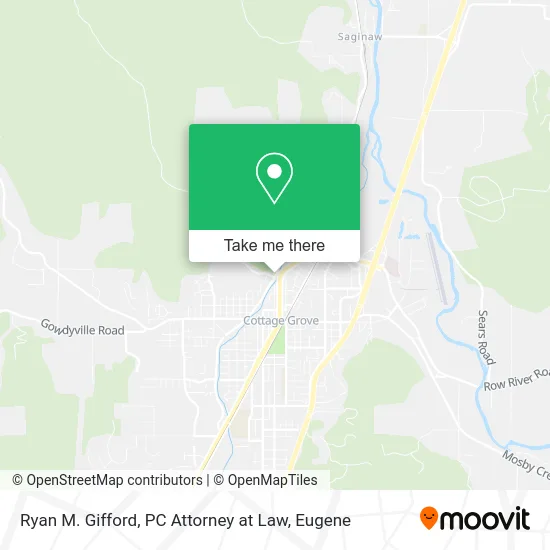 Ryan M. Gifford, PC Attorney at Law map