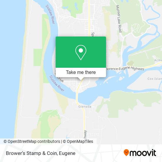 Mapa de Brower's Stamp & Coin