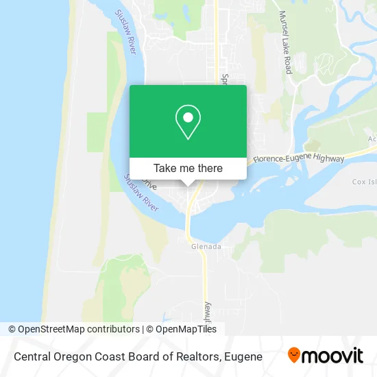Mapa de Central Oregon Coast Board of Realtors