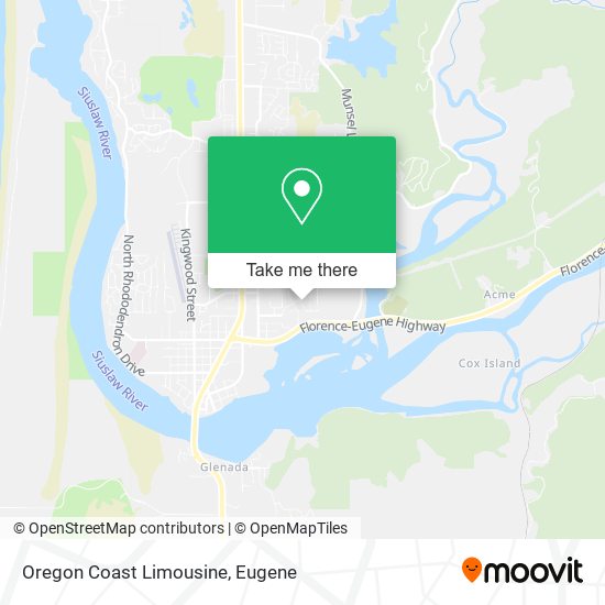 Mapa de Oregon Coast Limousine