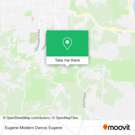 Eugene Modern Dance map