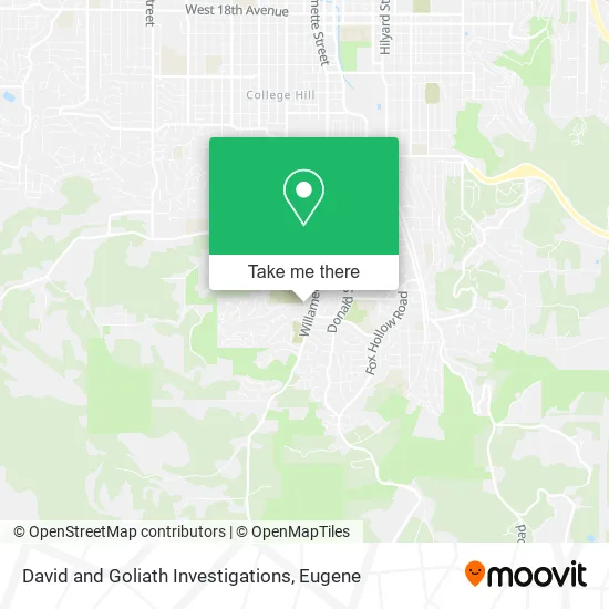 Mapa de David and Goliath Investigations