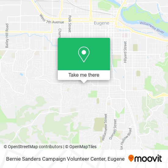 Mapa de Bernie Sanders Campaign Volunteer Center