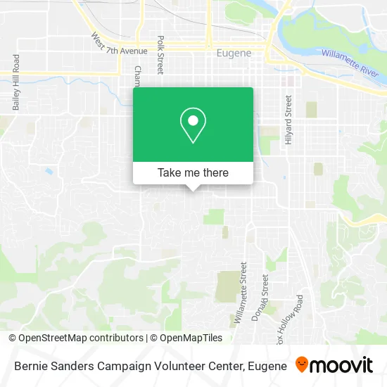 Mapa de Bernie Sanders Campaign Volunteer Center
