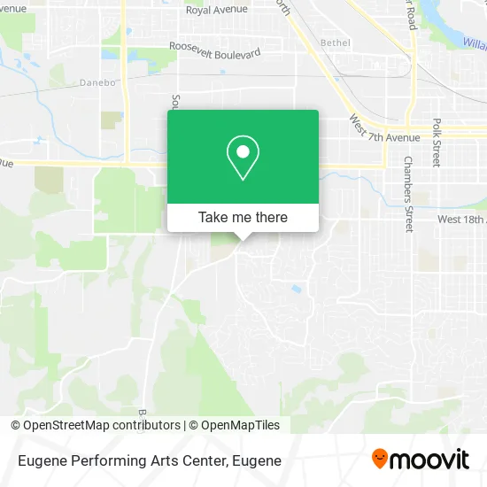 Mapa de Eugene Performing Arts Center