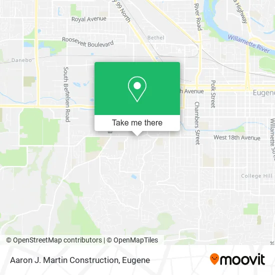Mapa de Aaron J. Martin Construction