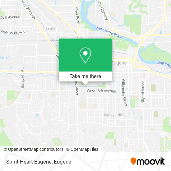 Mapa de Spirit Heart Eugene