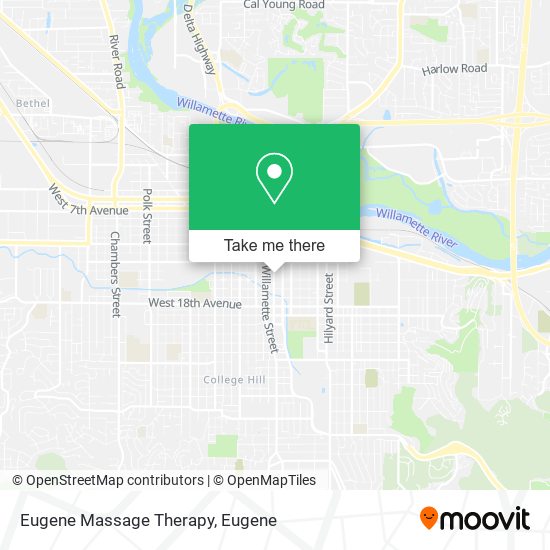 Eugene Massage Therapy map