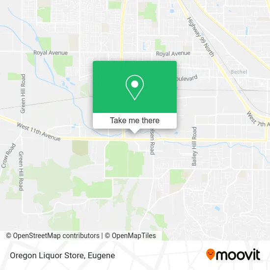 Oregon Liquor Store map