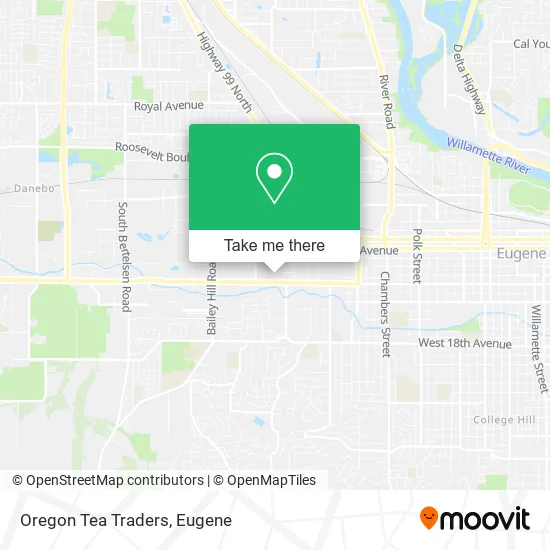 Oregon Tea Traders map