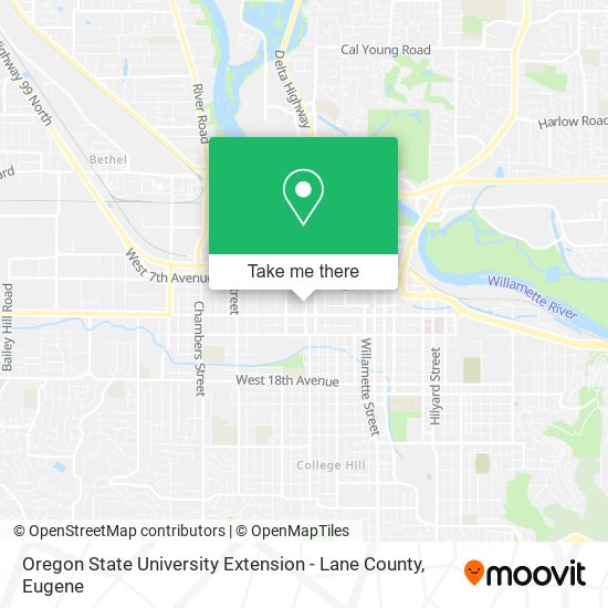 Oregon State University Extension - Lane County map