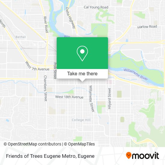 Mapa de Friends of Trees Eugene Metro