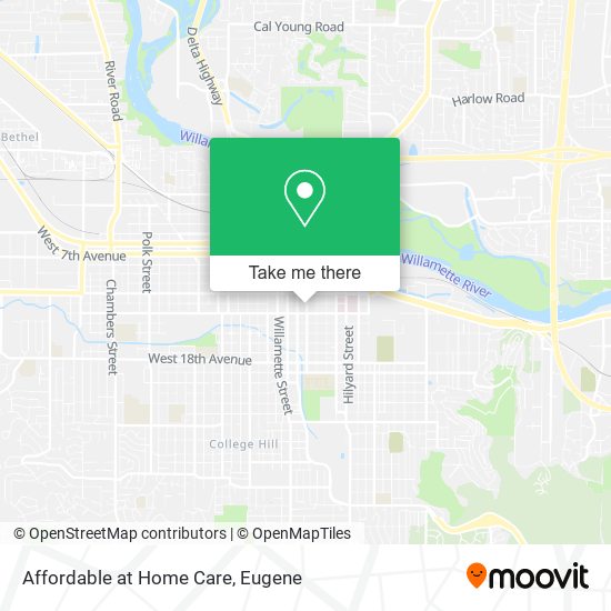 Affordable at Home Care map