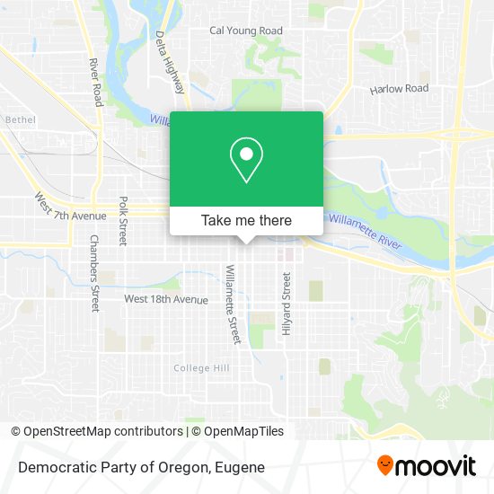 Mapa de Democratic Party of Oregon