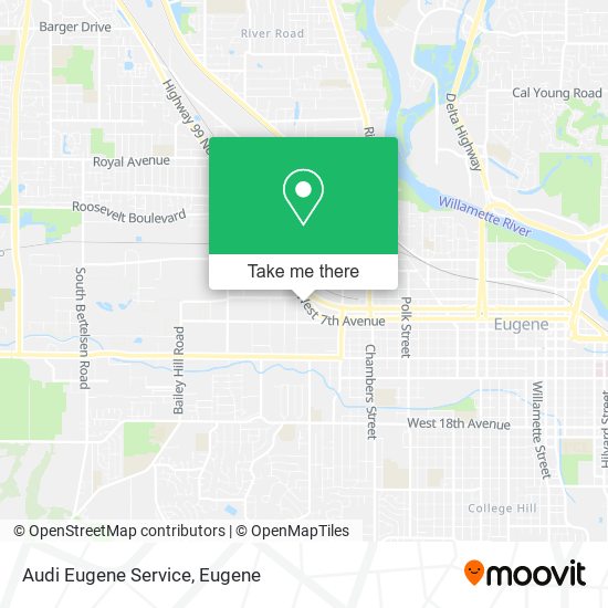 Audi Eugene Service map