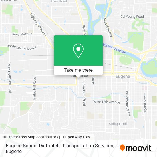 Eugene School District 4j: Transportation Services map