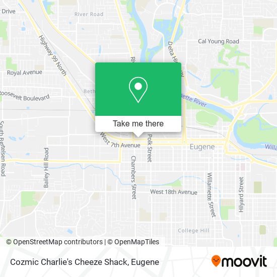 Mapa de Cozmic Charlie's Cheeze Shack