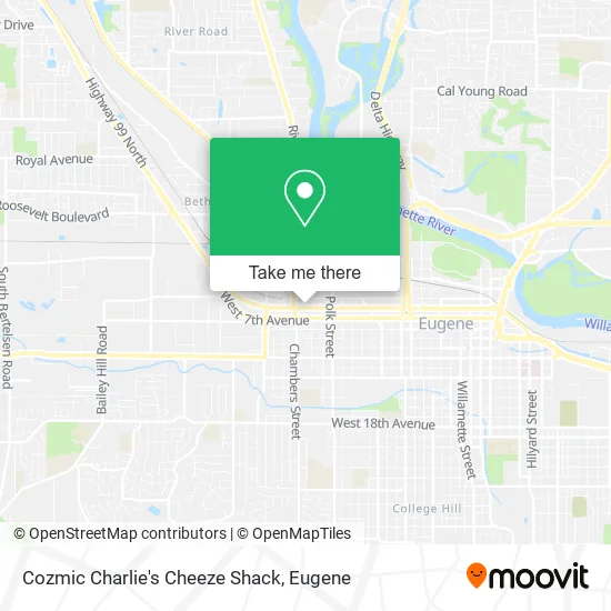 Mapa de Cozmic Charlie's Cheeze Shack