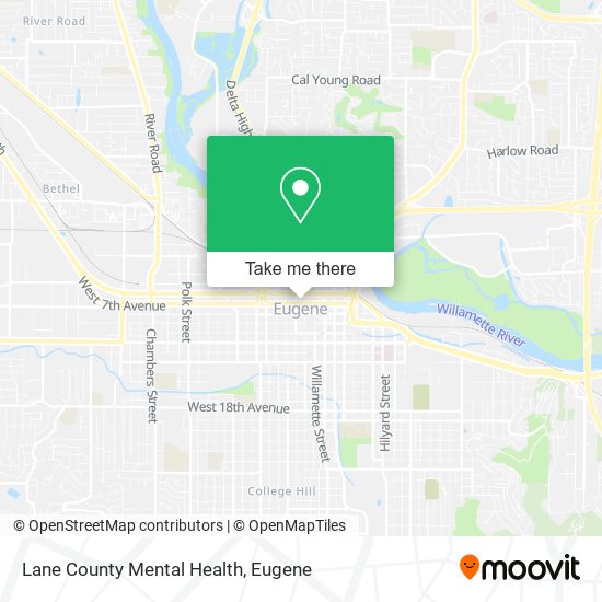 Lane County Mental Health map
