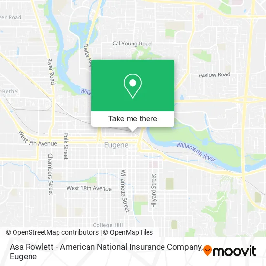 Asa Rowlett - American National Insurance Company map