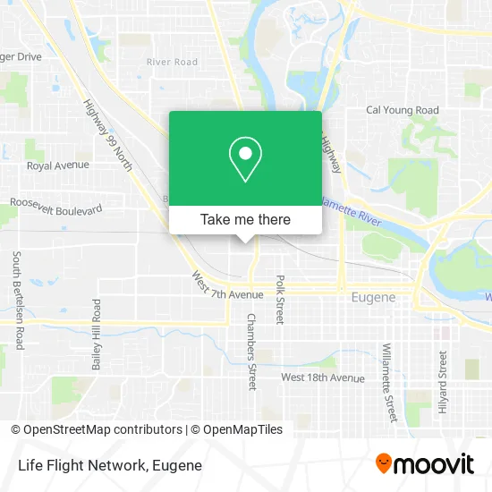 Mapa de Life Flight Network