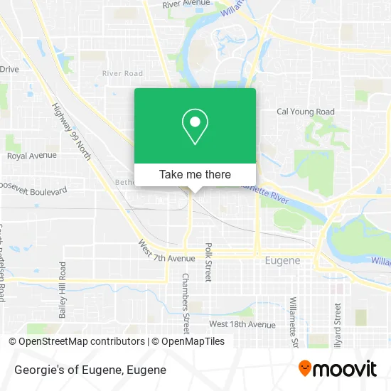 Georgie's of Eugene map