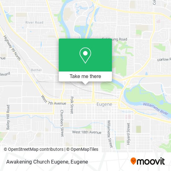 Awakening Church Eugene map