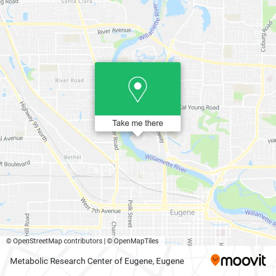 Mapa de Metabolic Research Center of Eugene