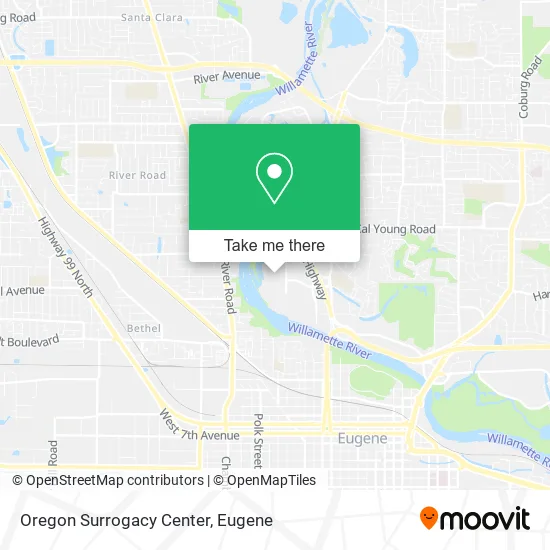 Mapa de Oregon Surrogacy Center