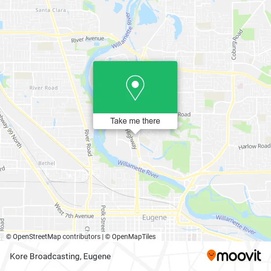 Kore Broadcasting map