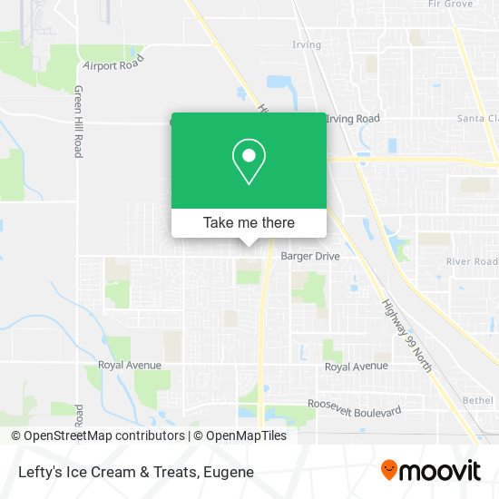 Lefty's Ice Cream & Treats map