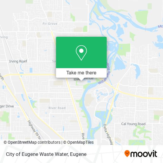 Mapa de City of Eugene Waste Water