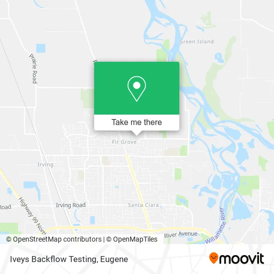 Iveys Backflow Testing map
