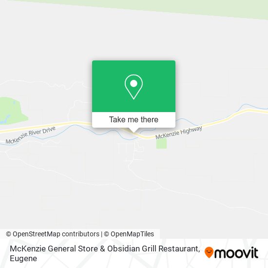 McKenzie General Store & Obsidian Grill Restaurant map